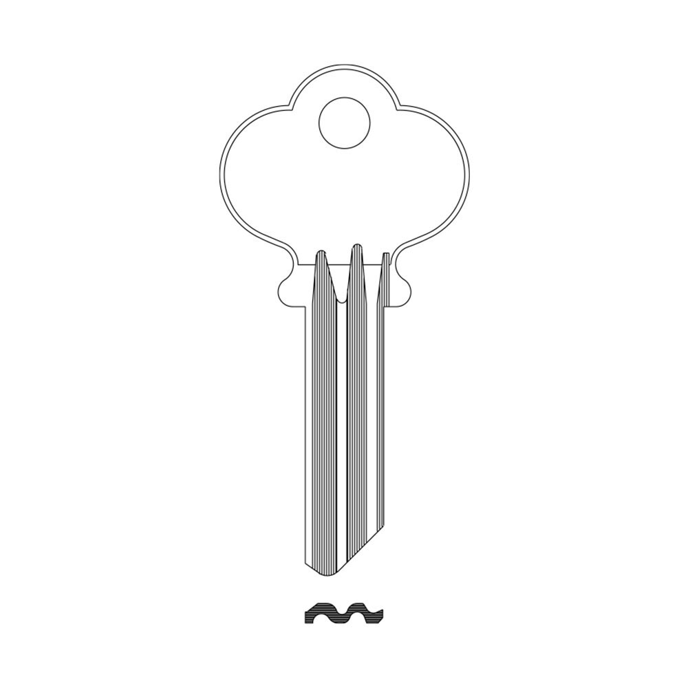 1021B Key Blank – Nickel