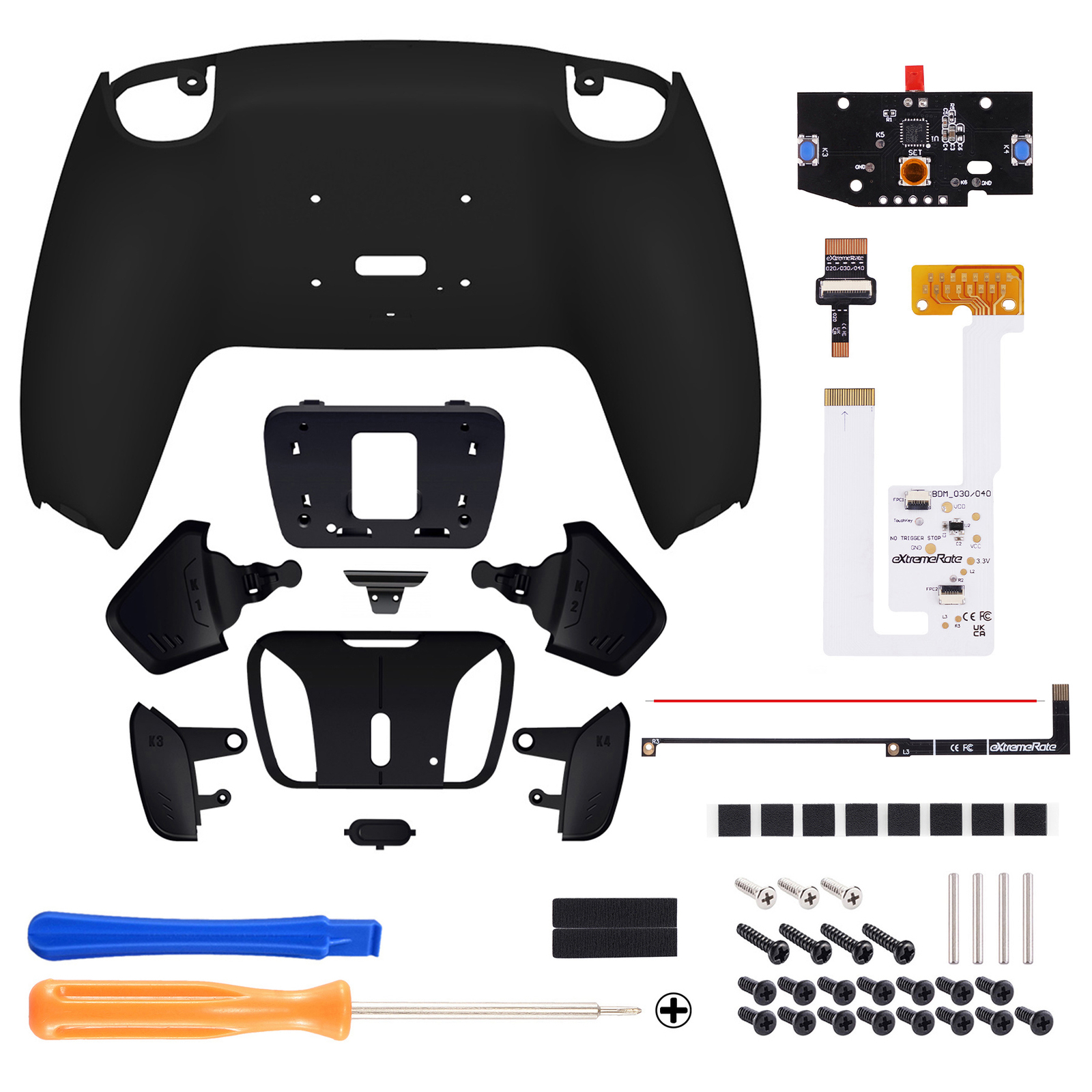 RISE4 V3 Remap Kit 4 Back Buttons Set Paddles Bottom Shell for PS5 Controller
