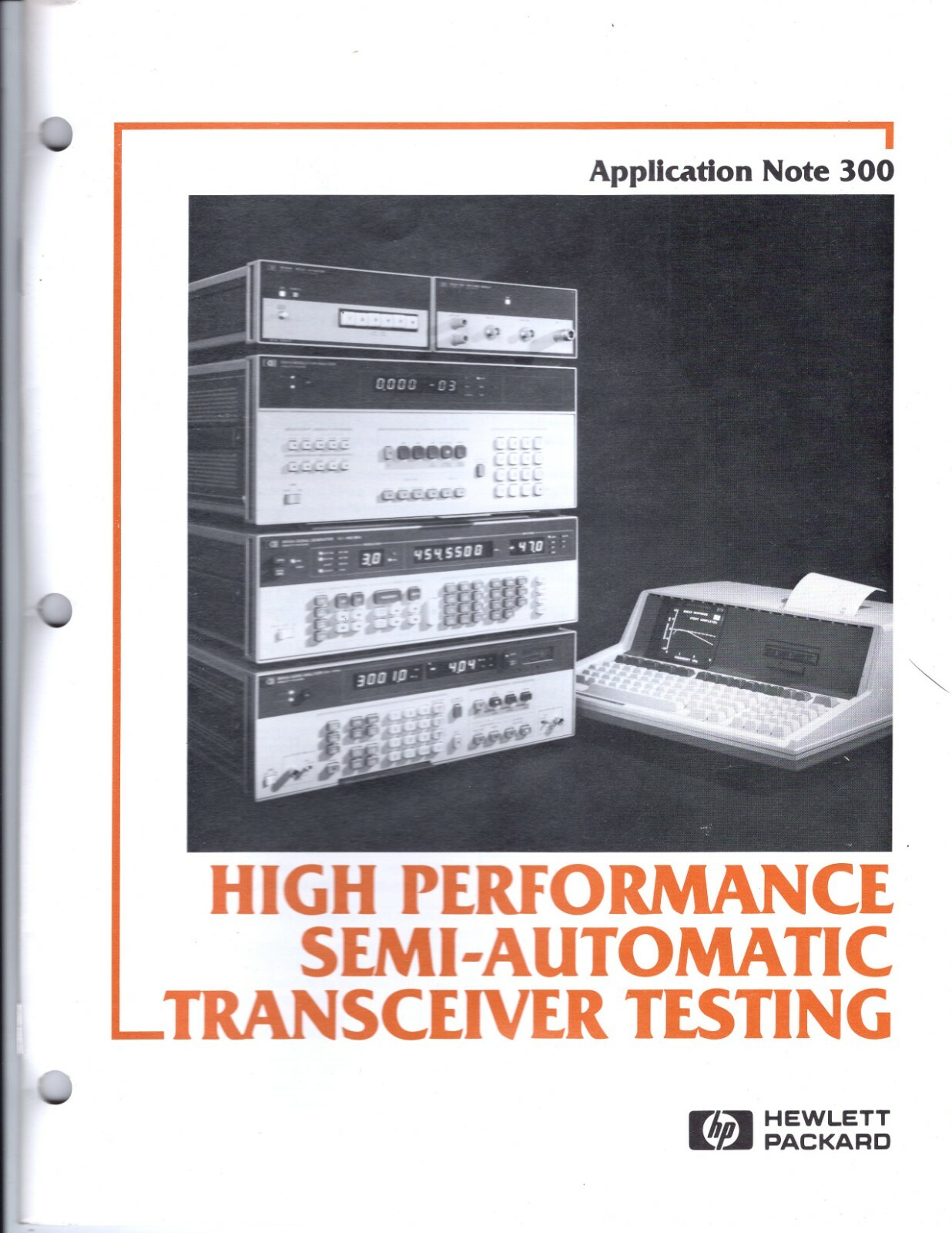 HP Application Note 300 High Performance Semi-Automatic Transceiver Testing
