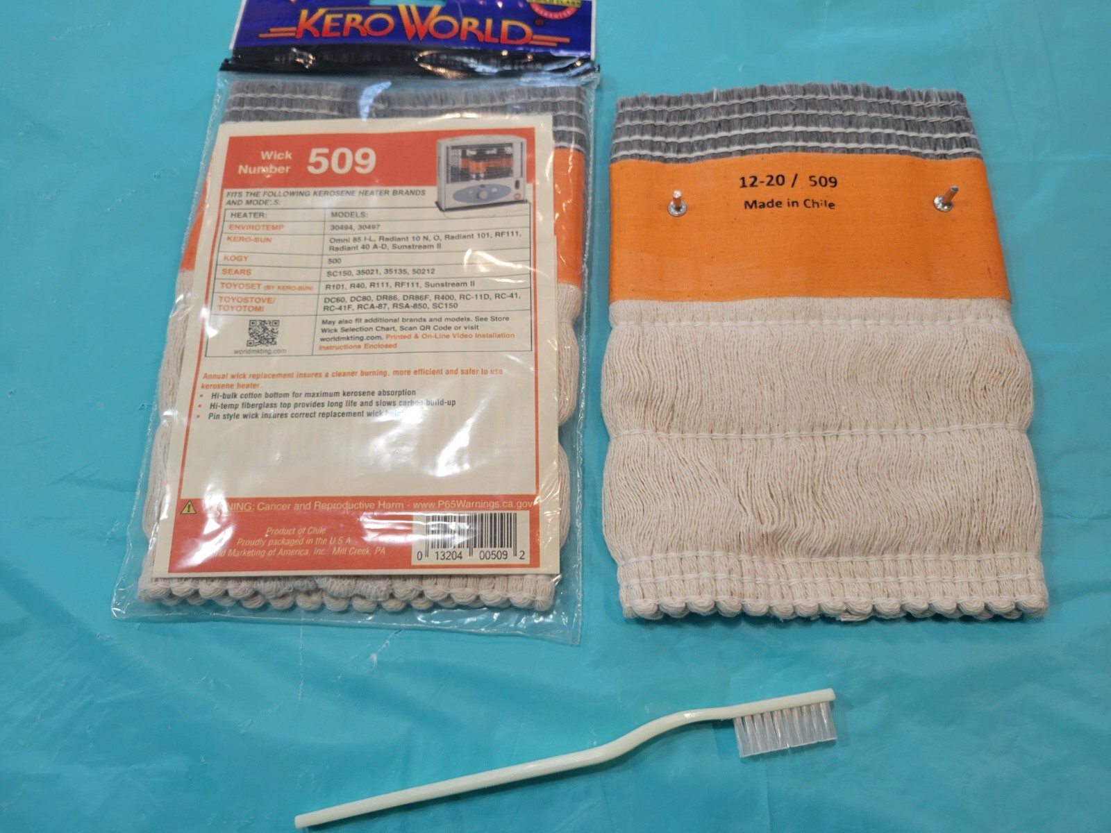 TOYOSTOVE TOYOTOMI RCA-87,RSA-850 KEROSENE HEATER WICK &WICK CLEAN GUIDE & BRUSH