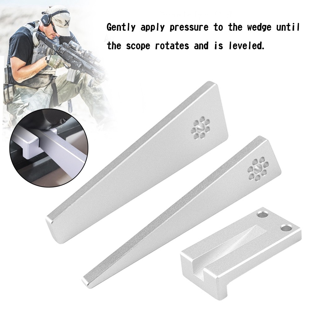 Gun Smithing Scope Leveling Tool AR Picatinny Rail Optic Leveler Wedge Combo Set