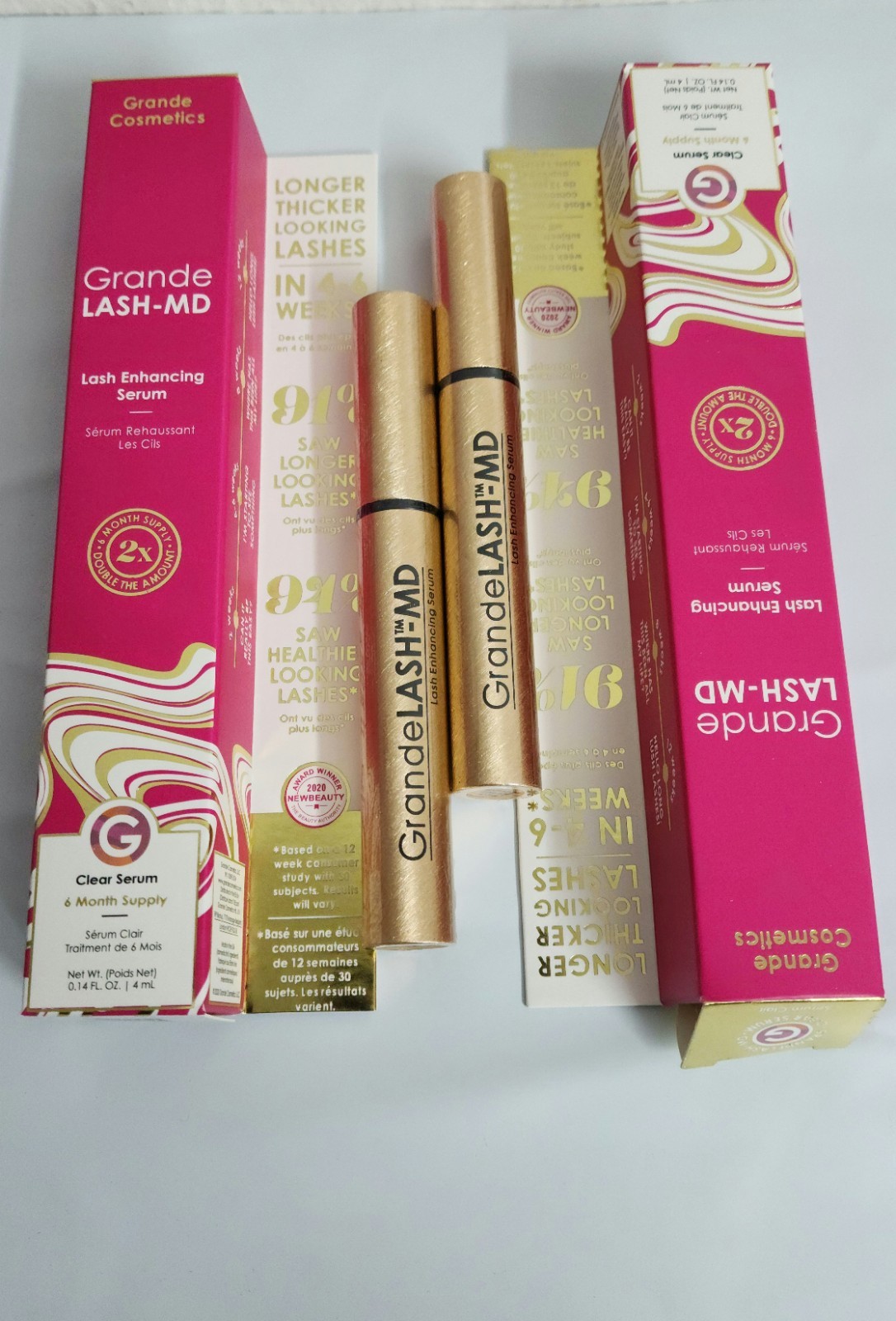 2 PACK OF Grande LASH-MD Lash Enhancing Serum 6 month 4ml / 0.07 oz | EXP : 2028