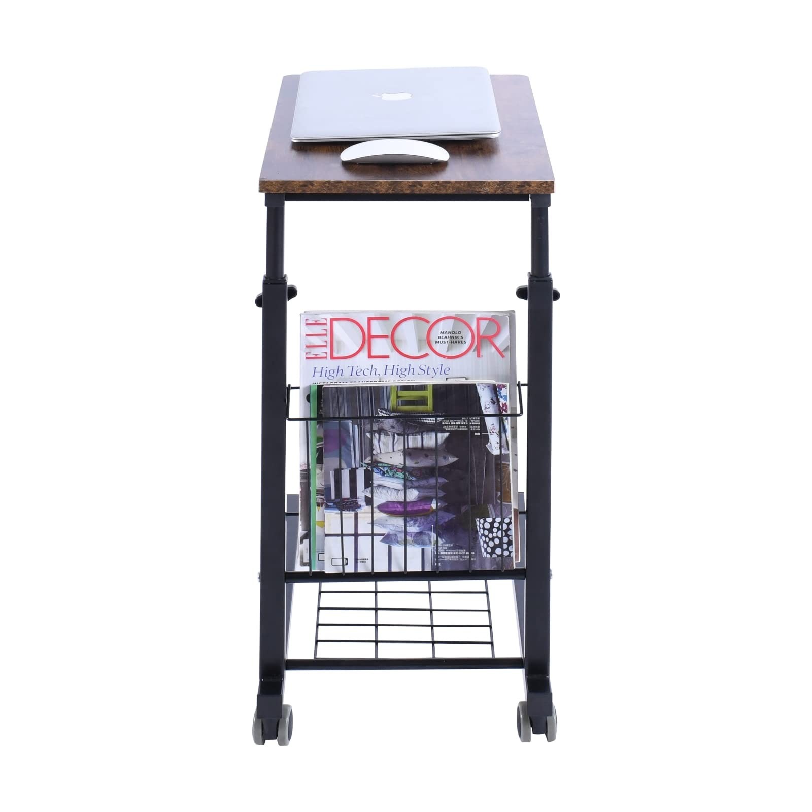AIZ Overbed Table, Height Adjustable Sofa Side Table Slide Under The Sofa Tab...