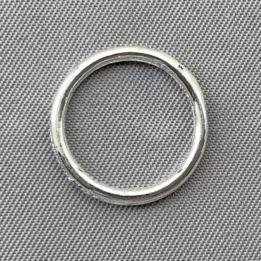 Flat Circle Frame Links 16mm Shiny Silver Plated Connectors Q40 Per Pkg
