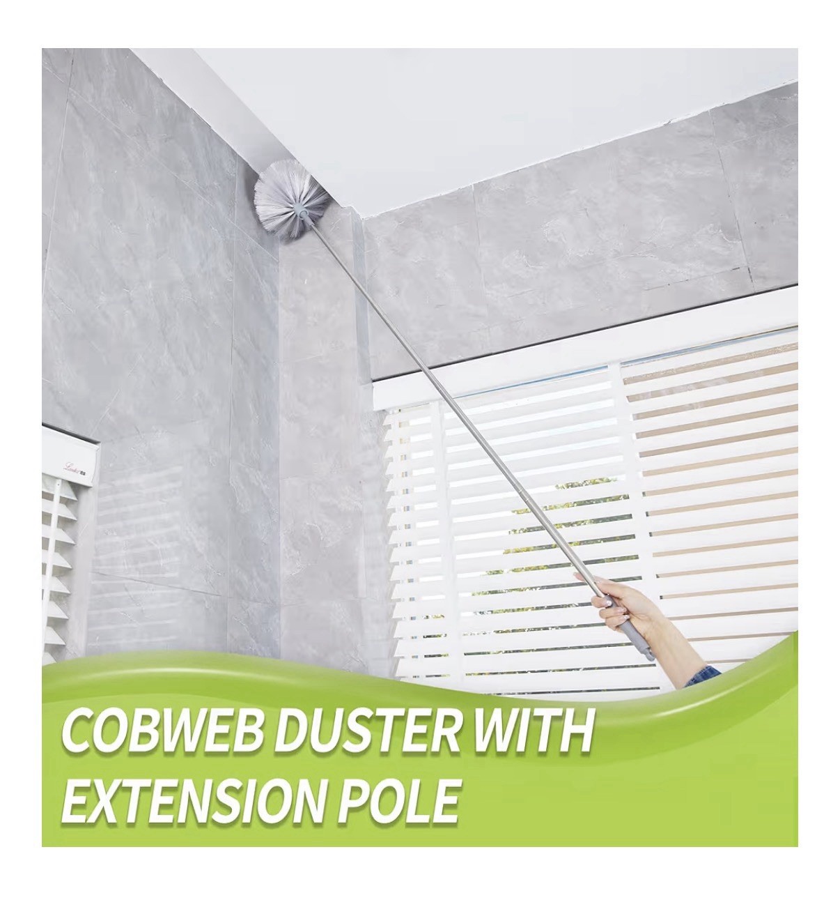 Microfiber Duster Extendable Cleaning Brush with Replaceable Heads Dust Cleaner
