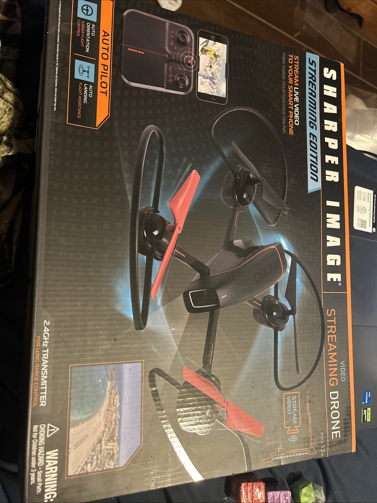 Sharper Image Mach 10inch Video Streaming Drone with Remote Control New In Box