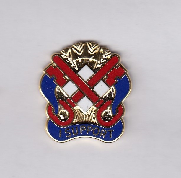 US Army 122nd Support Group Supply Quartermaster QM crest DUI badge G-23