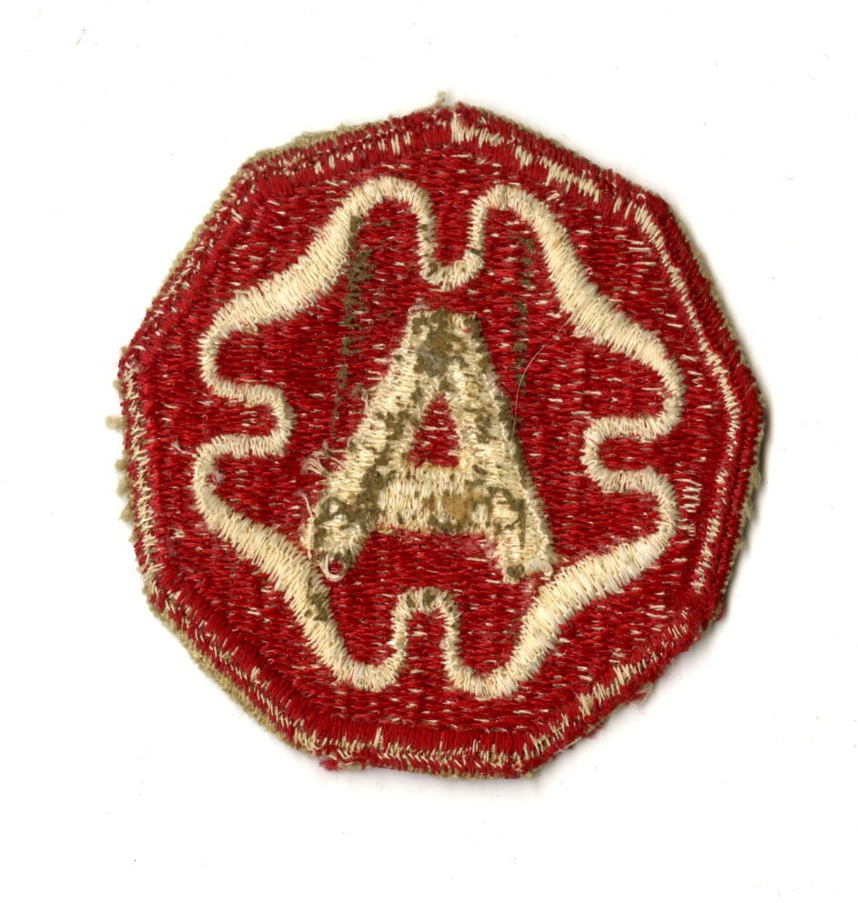 Ninth Army White Back Patch Europe Bulge Germany