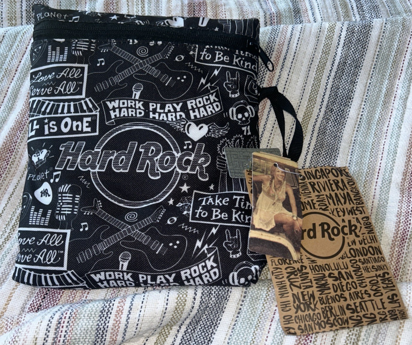 Hard Rock Cafe Punta Cana Lightweight Packable Backpack Travel Destination NWT