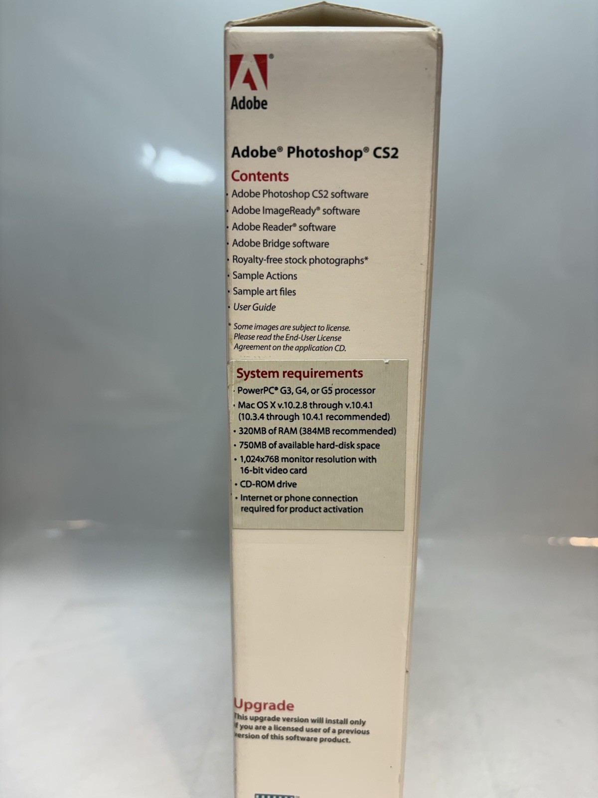 Adobe PhotoShop CS2 Upgrade Mac OS w/ Training Video & User Guide