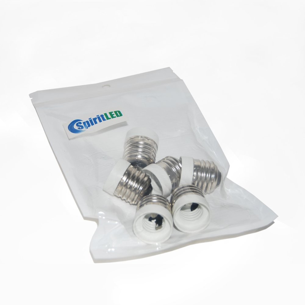 (6-Pack) SpiritLED E26 E27 to E17 Socket White Color-6pcs /Pack