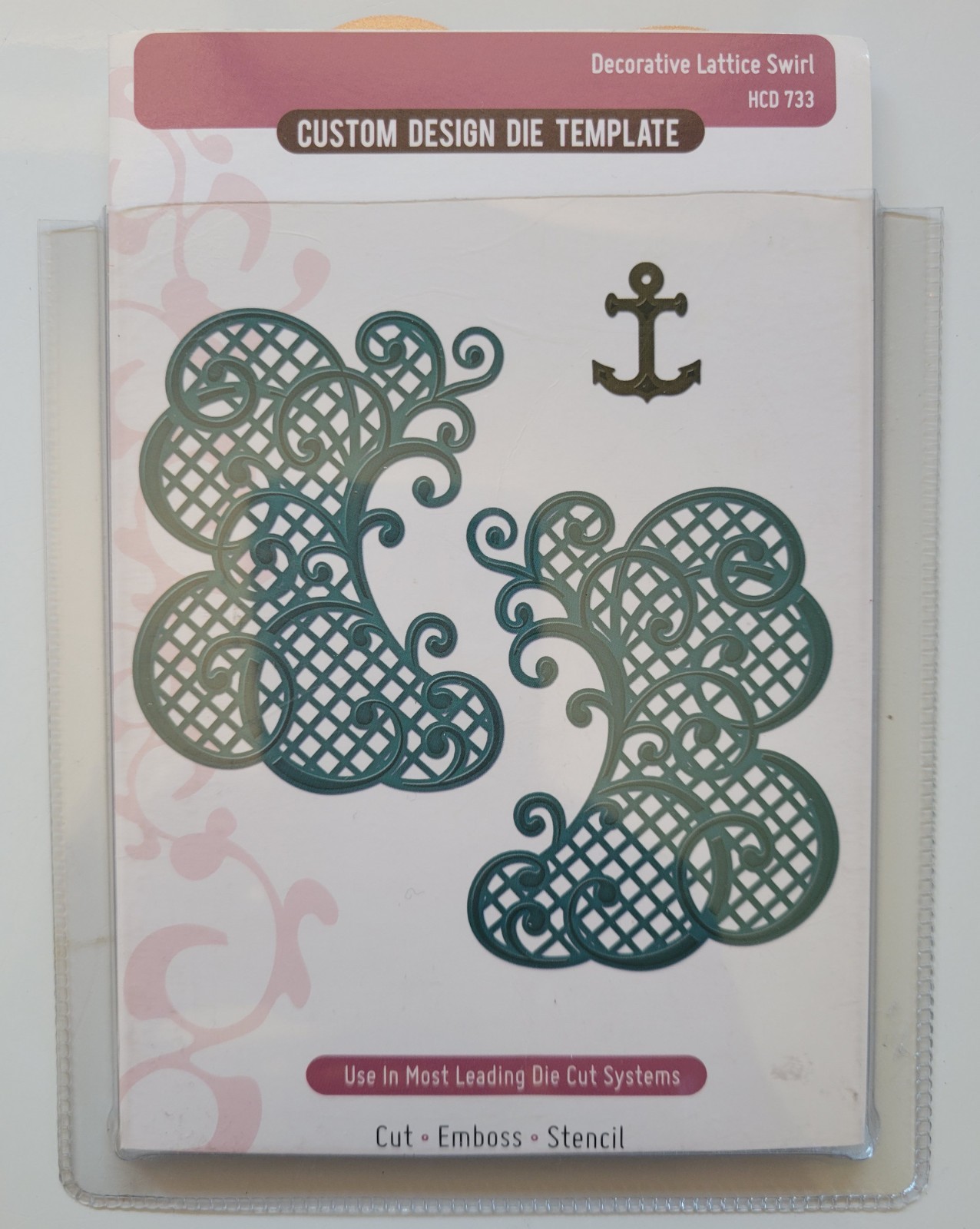Spellbinders Heartfelt Creations Dies Template: DECORATIVE LATTICE SWIRL HCD733