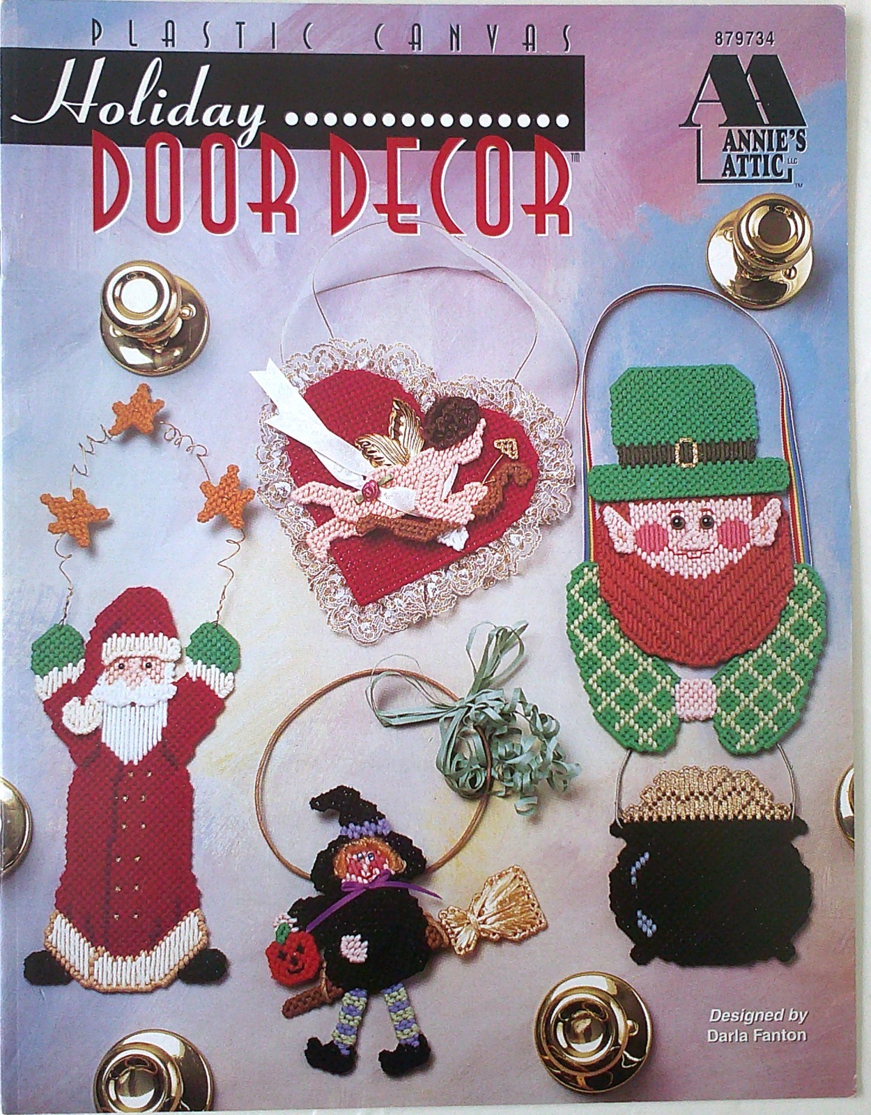 Annie's Attic Holiday Door Decor Darla Fanton Plastic Canvas Pattern