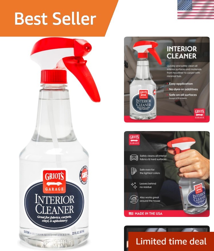 Interior Cleaner Spray for Car Seats, Carpet, Upholstery Fabric, Floor Mat, V...