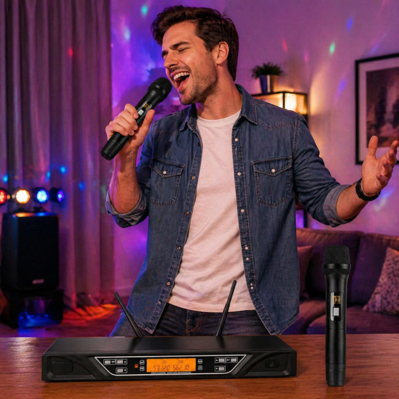 U section two-way wireless microphone, anti-interference function