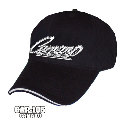 Camaro Hat / Cap - Chrome Liquid Metal Camaro by Chevrolet Emblem / Logo
