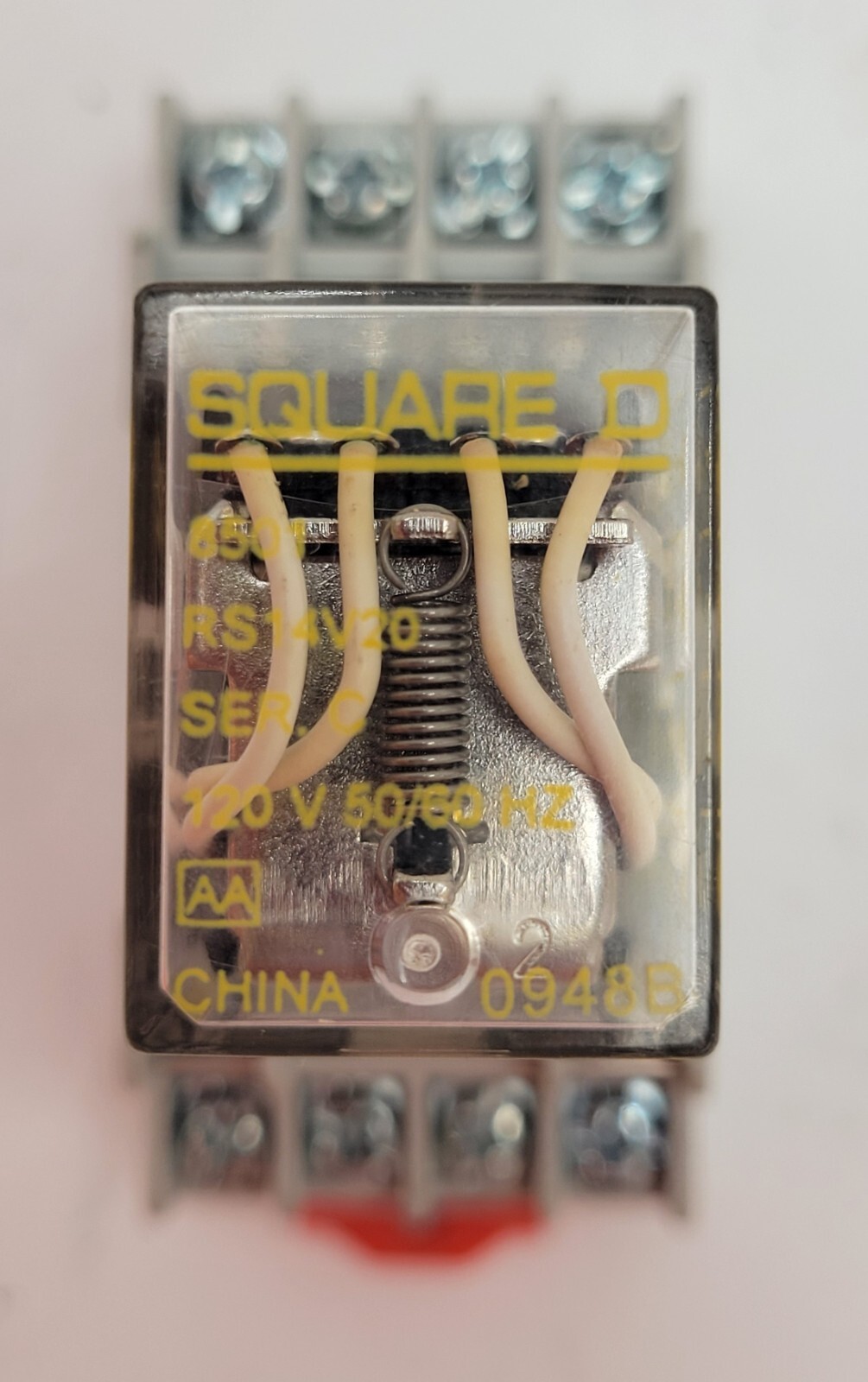 Square D 8501RS14V20 General Purpose Relay Coil 120V with 8501NR45 Socket Base
