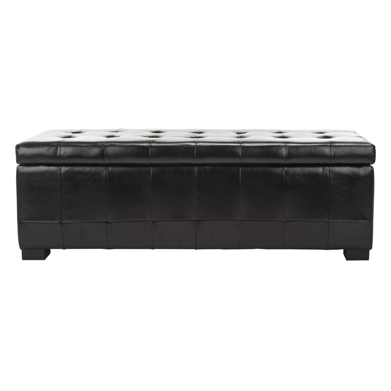 SAFAVIEH Large Manhattan Storage Bench | Black |