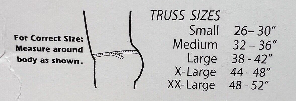 AT Surgical Hernia Support Truss, Slim Adjustable Straps- Left, Right, or Double
