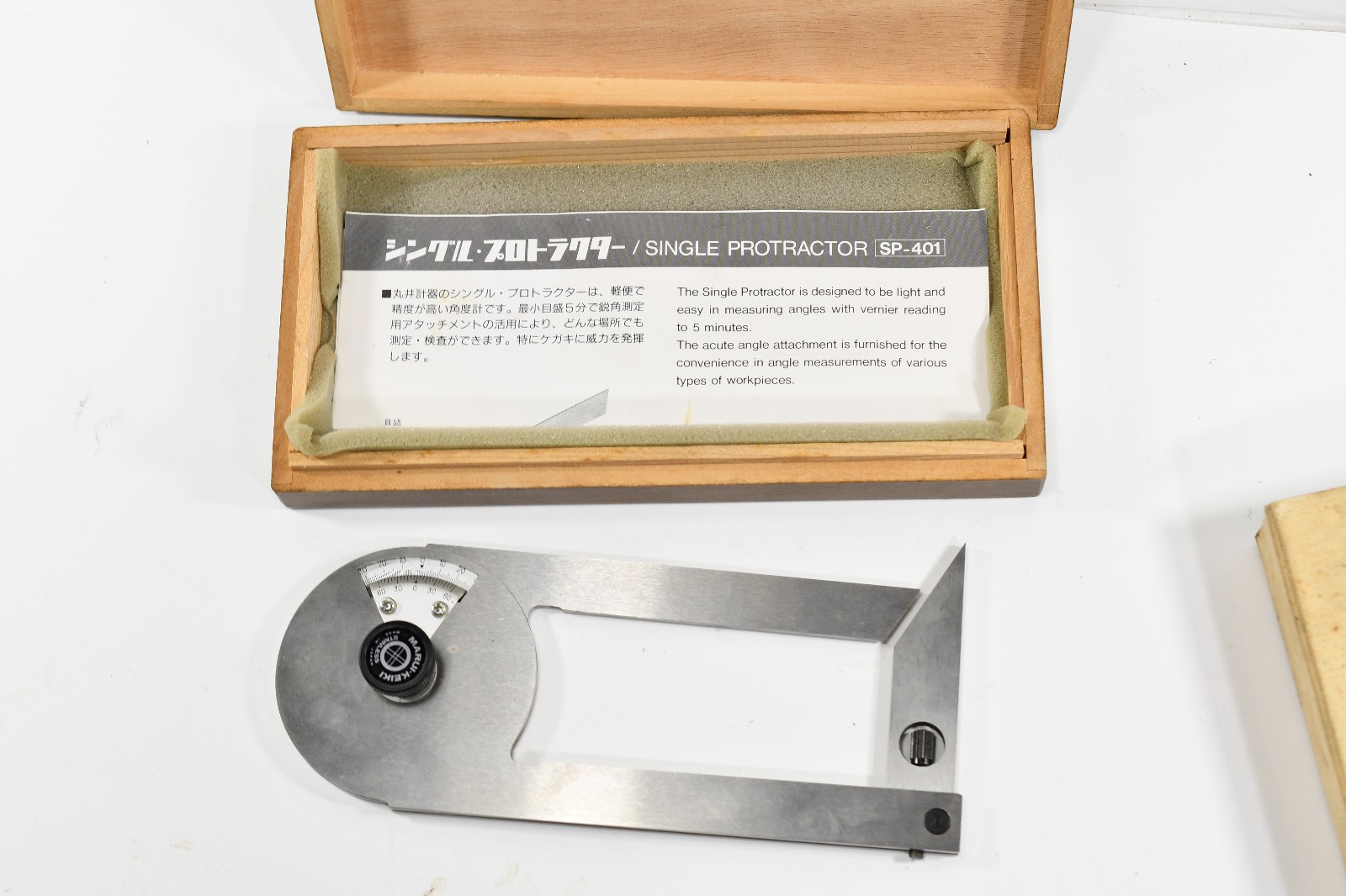 MARUI KEIKI Single Protractor SP-401 Angle Gauge N1098
