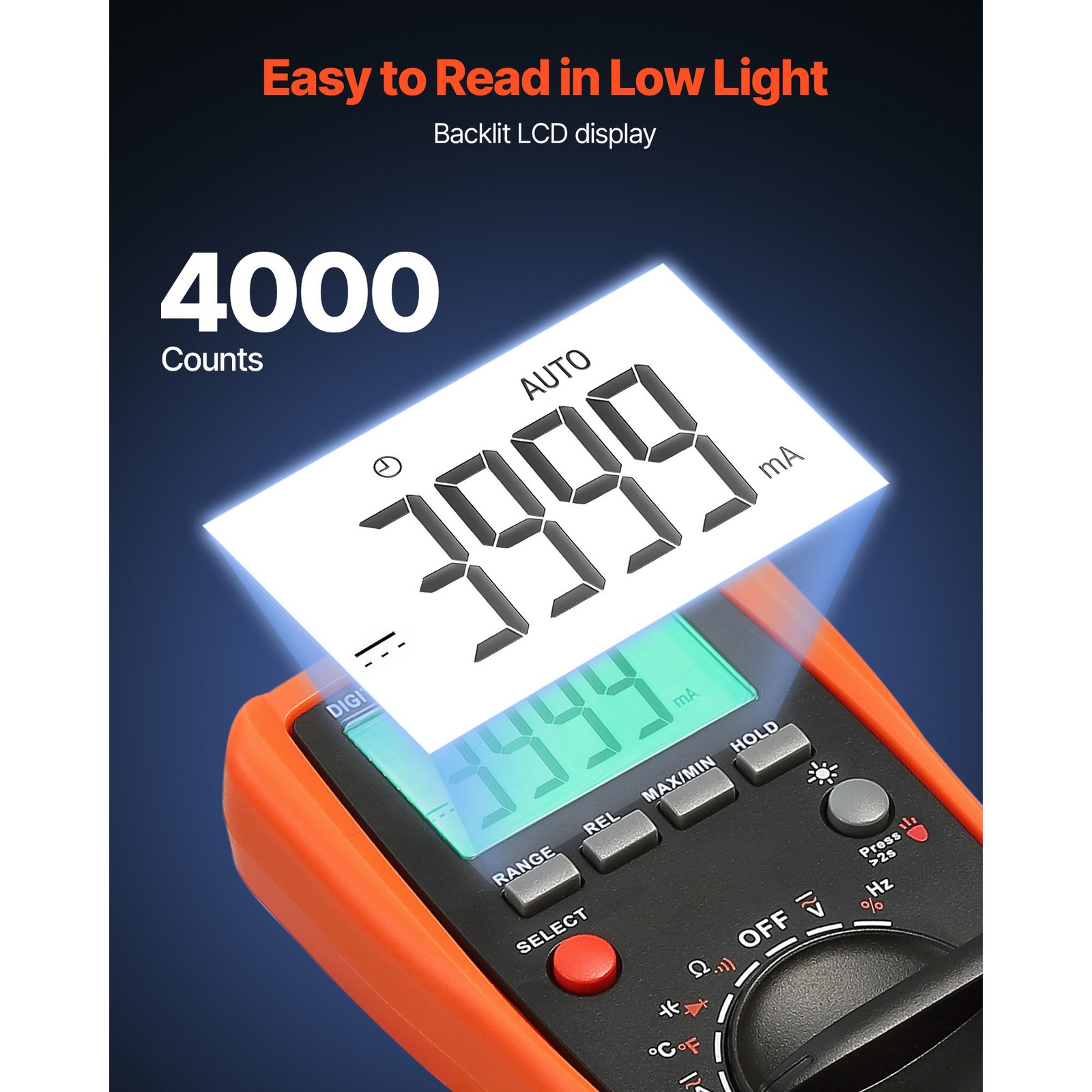 Uimoso Digital Multimeter 4000 Counts Auto-Ranging TRMS Voltage Tester