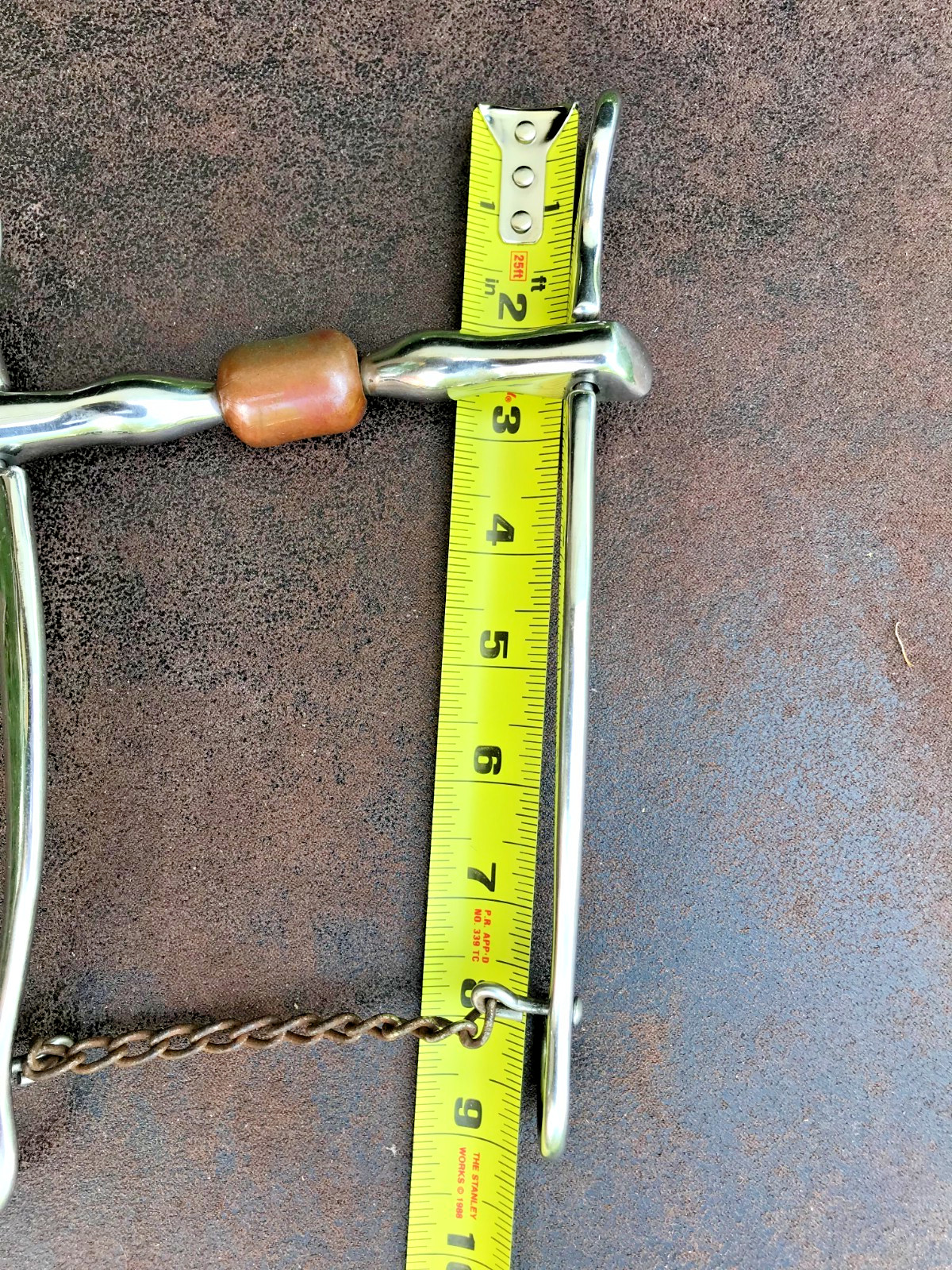 Roller Shanked Bit Jointed Partrade Style - stainless, copper roller, 5" mouth