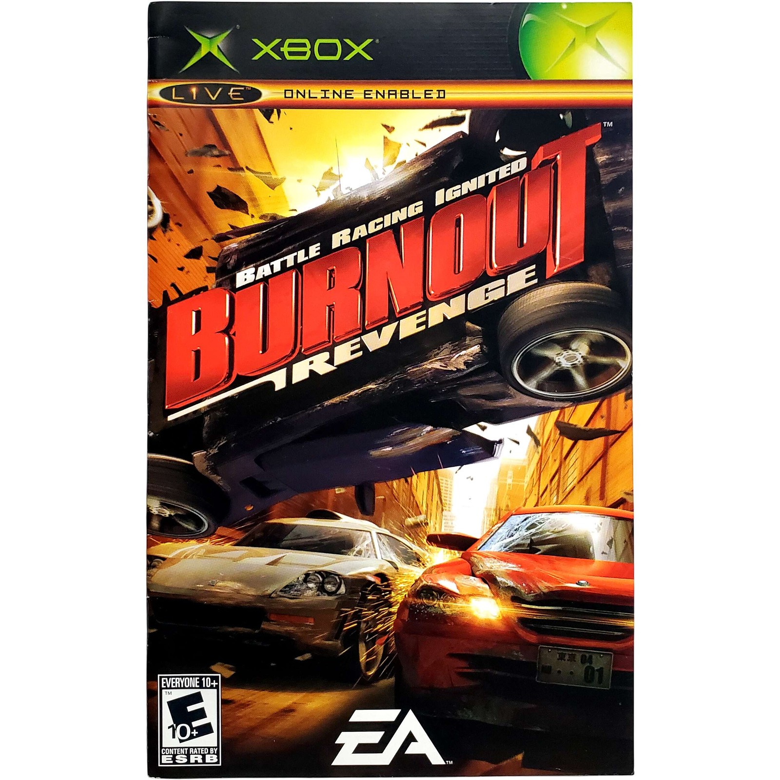 (Manual Only) Burnout Revenge - Microsoft Xbox Excellent Tested Original
