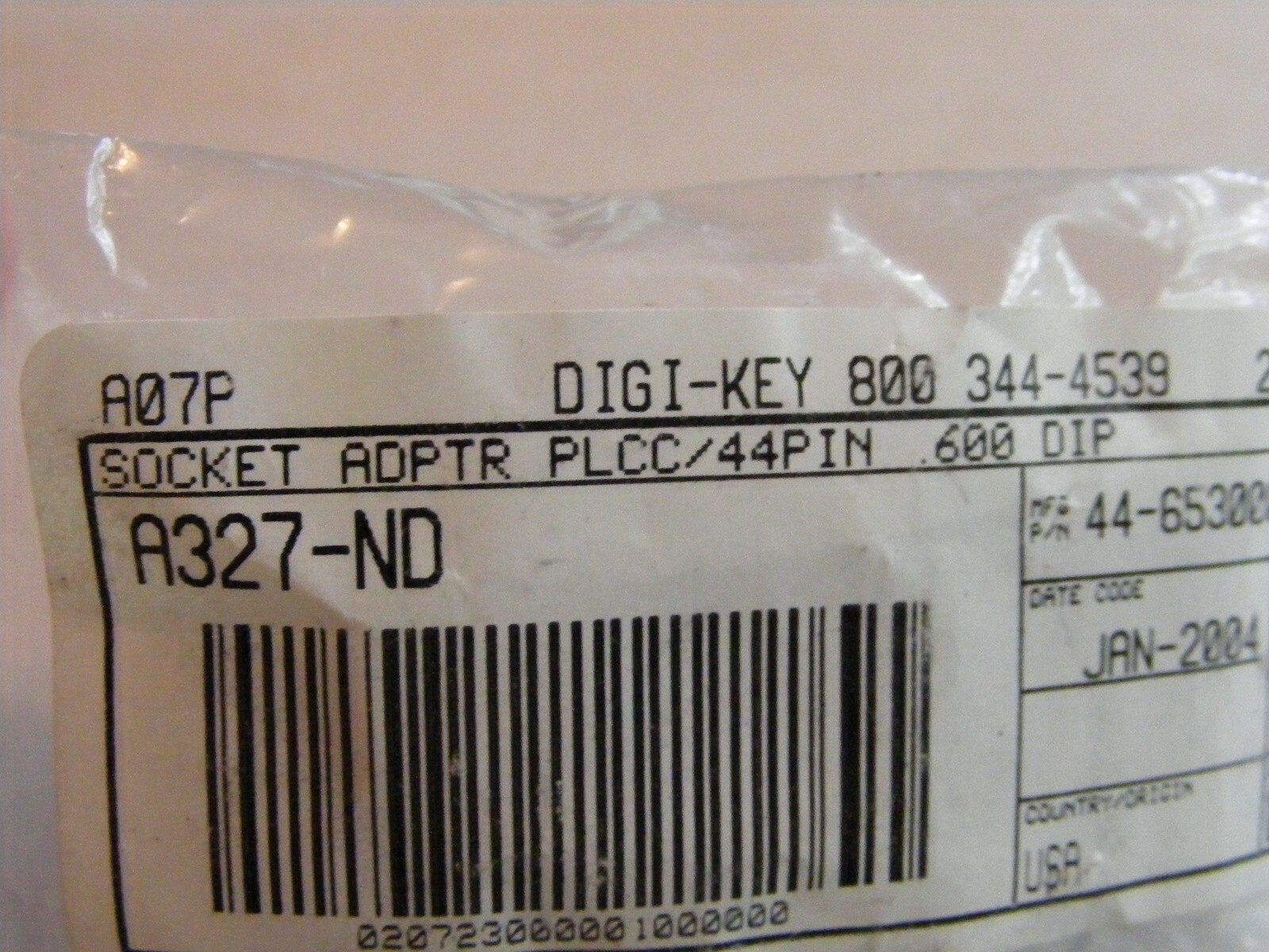 Aries Socket Adapter 44-653000-10 PLCC/44PIN .600 DIP (a37)