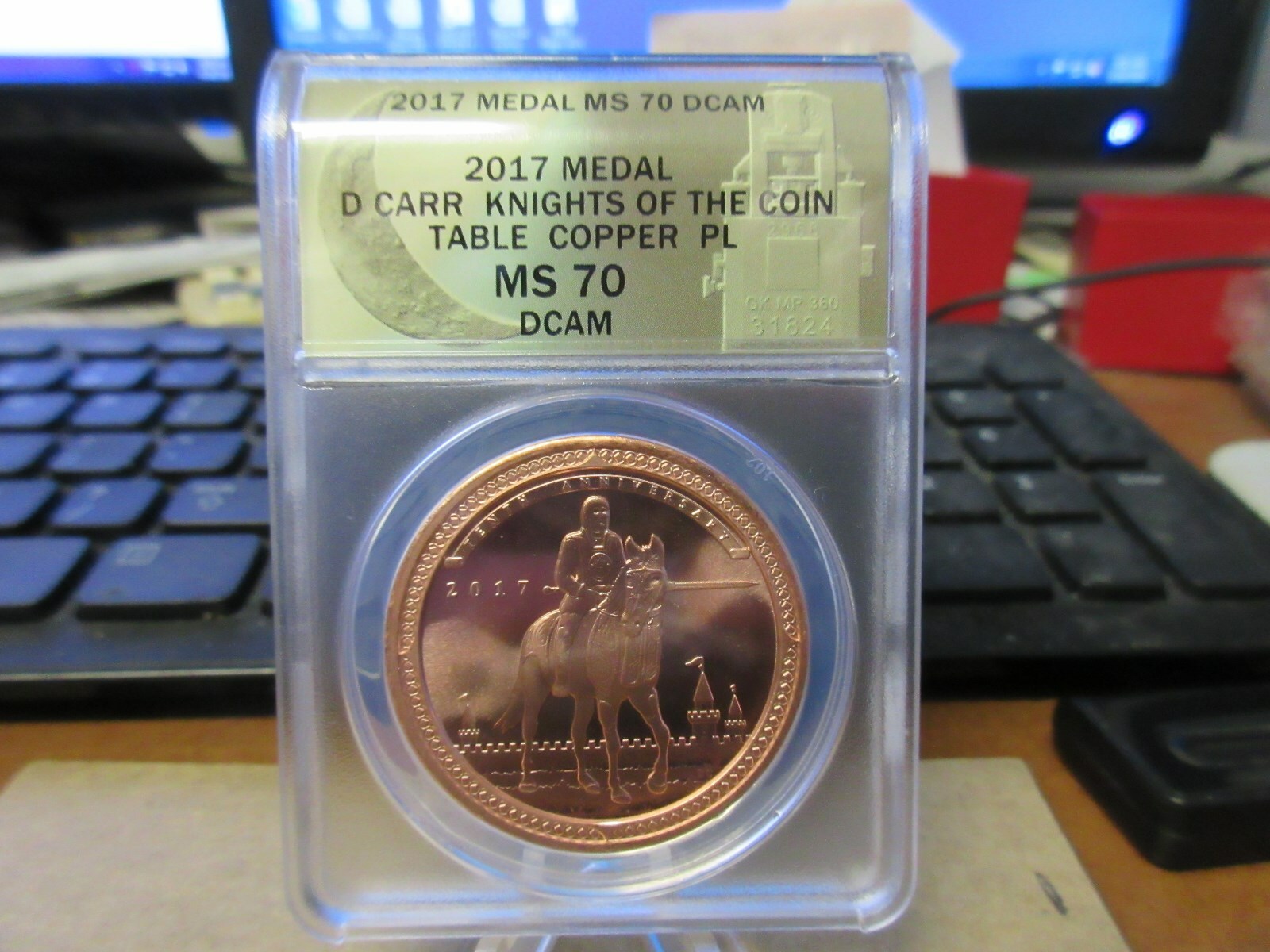 2017 KOTCT Medal by Daniel Carr Copper ANACS MS 70 PL DCAM