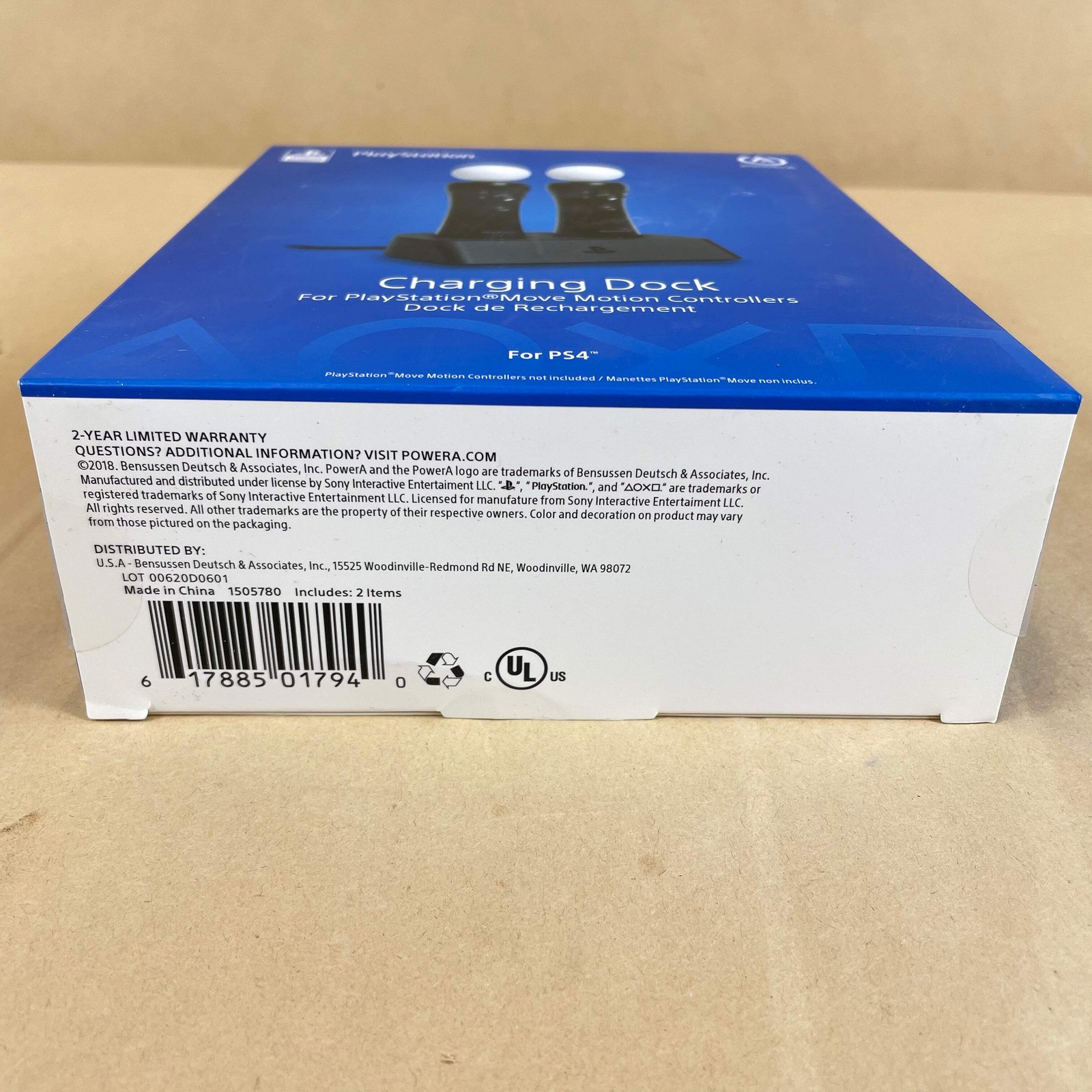 New PowerA Charging Dock For Playstation Move Motion Controllers Black PS4