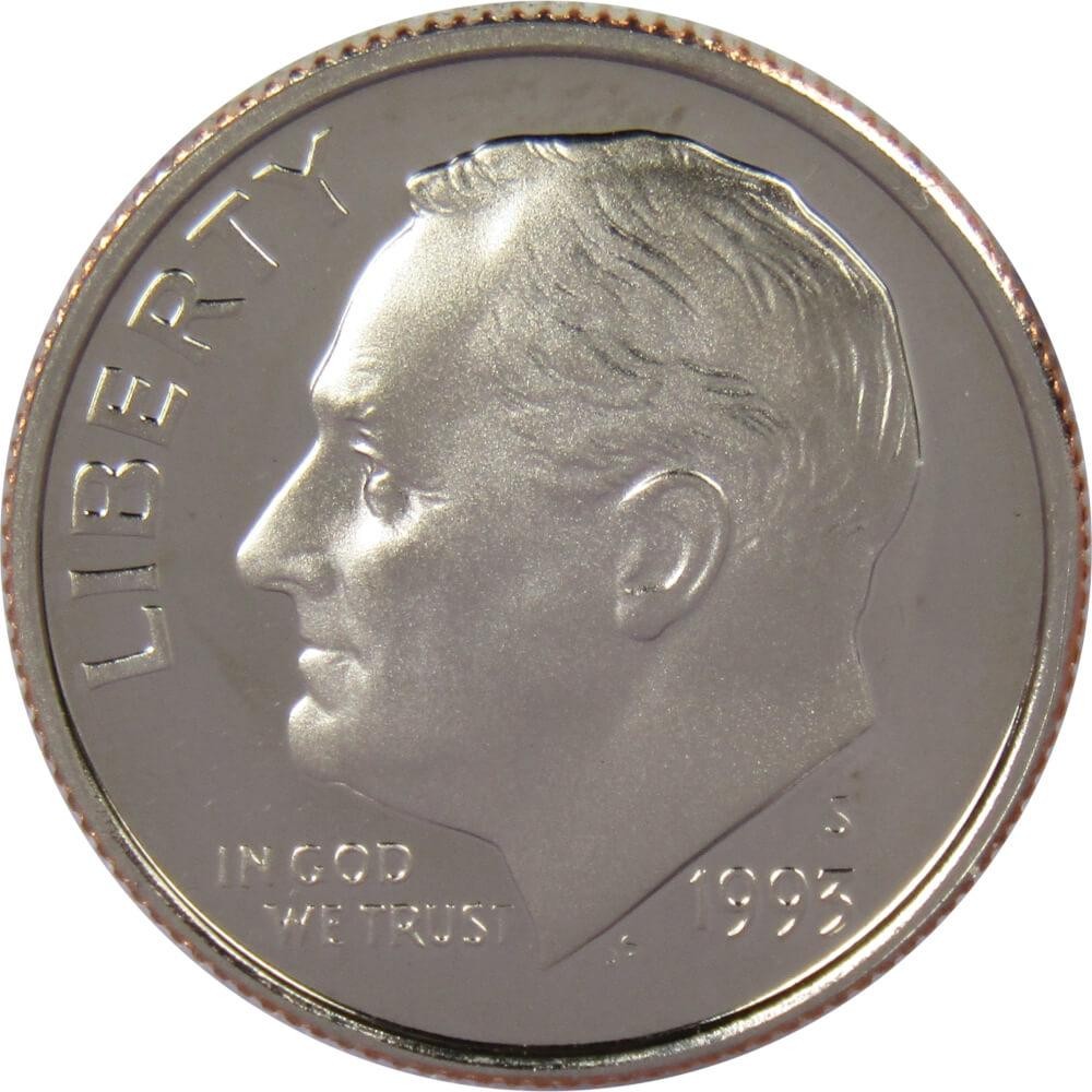 1993 S Roosevelt Dime Choice Proof Clad 10c US Coin Collectible