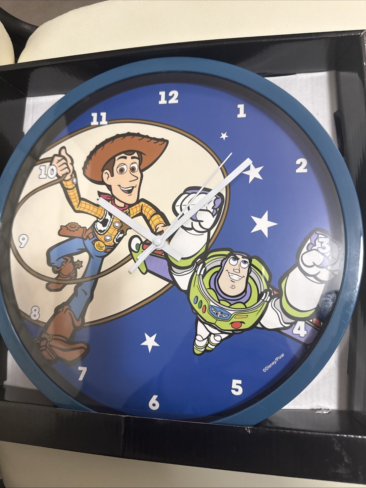 12 Inch Disney Pixar 12 Inch Battery Operated Wall Clock Featuring Woody And Buz
