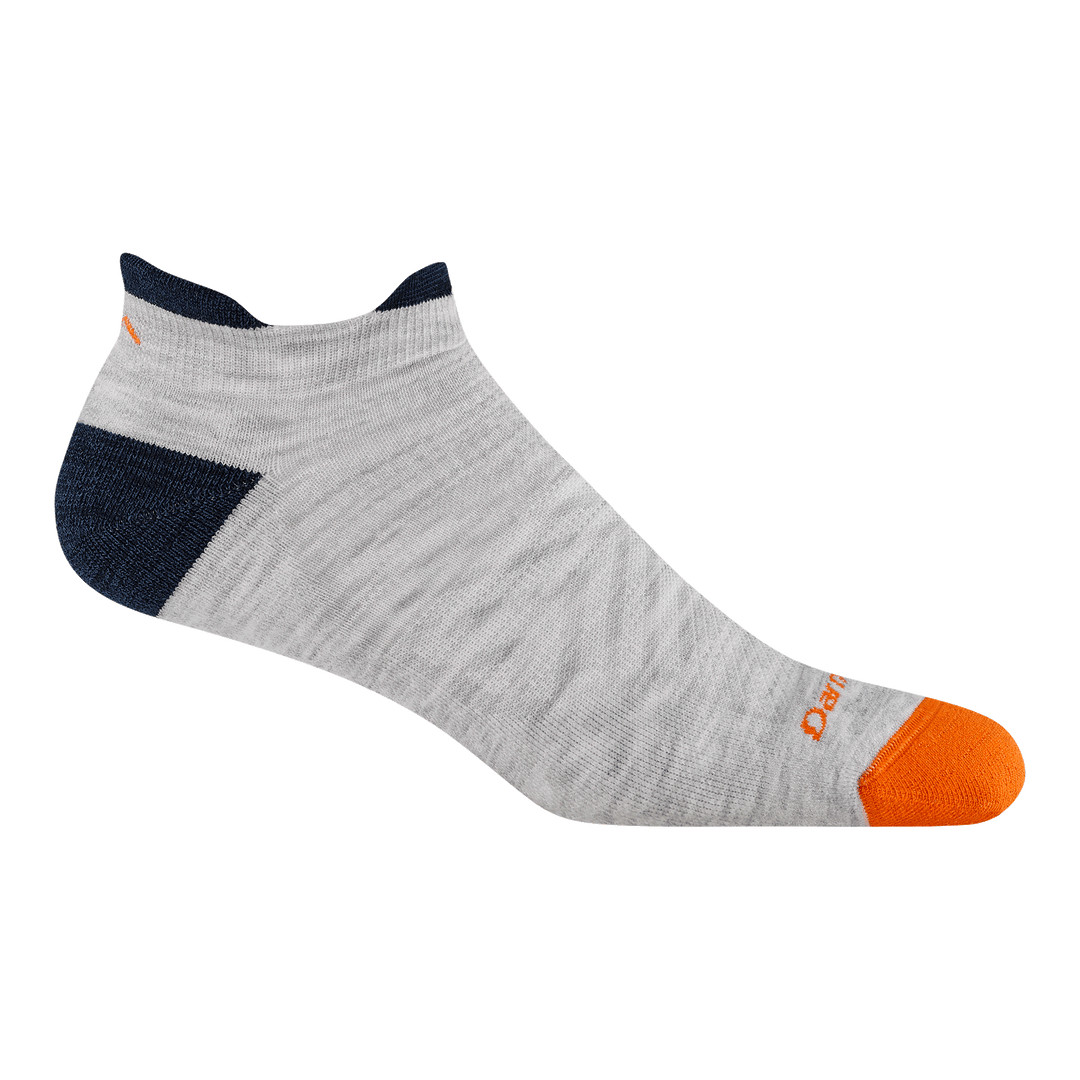 USA Darn Tough 1039 Ash Men's Run No Show Tab Ultra-Lightweight Running Sock NEW