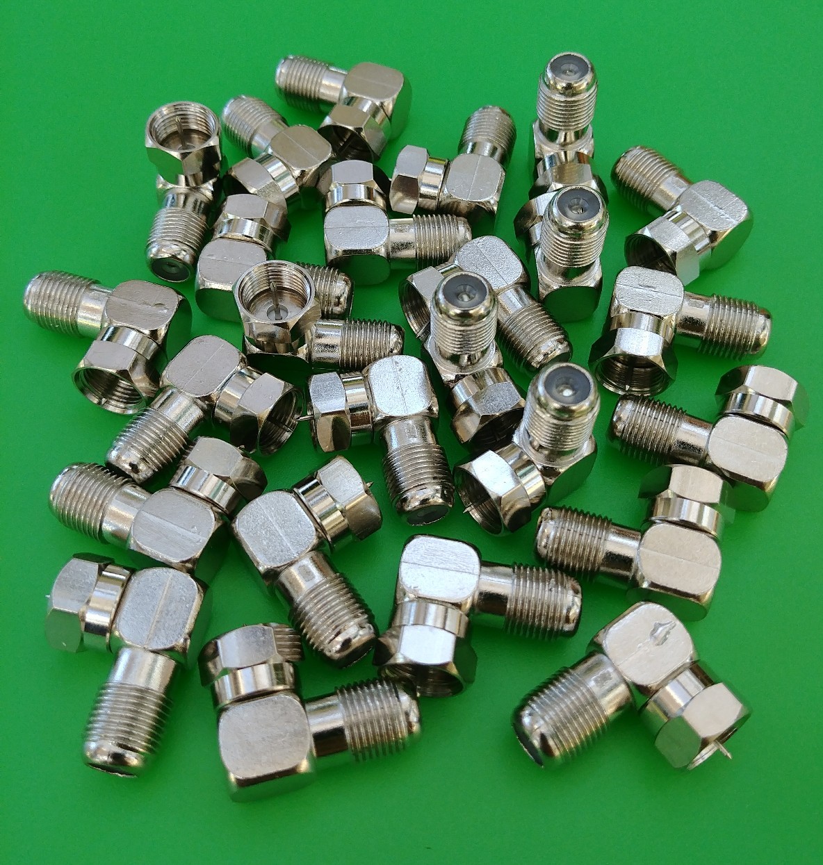 (10 PCS) F-Type 90 Degree  Right Angle Connector RG6 RG59 - USA Seller