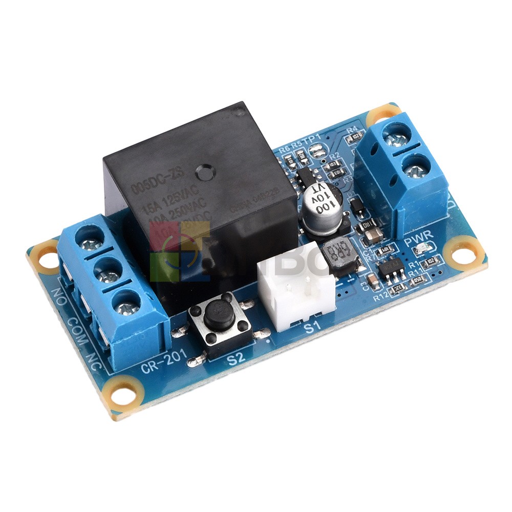 DC 5-28V Wide Voltage 1-Channel Single Button Bistable Self-Locking Relay Module
