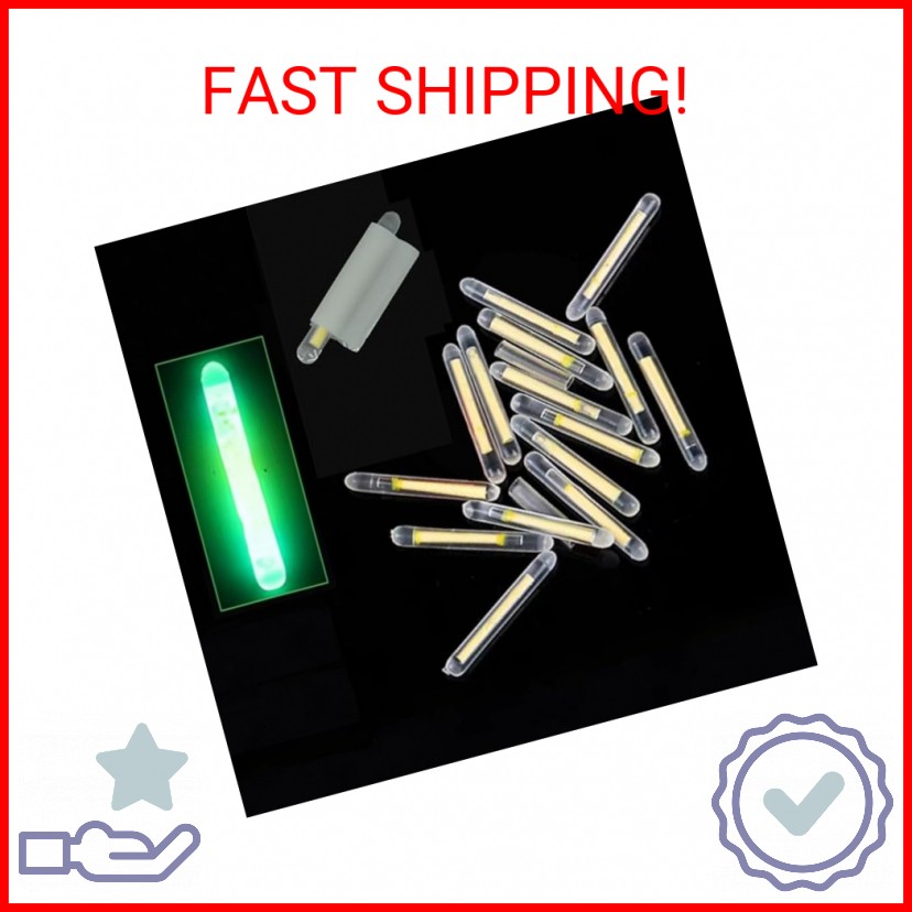 FASPLORE 100 PCS Fishing Glow Sticks for Bobbers Fishing Glow Sticks Rod Tip Glo