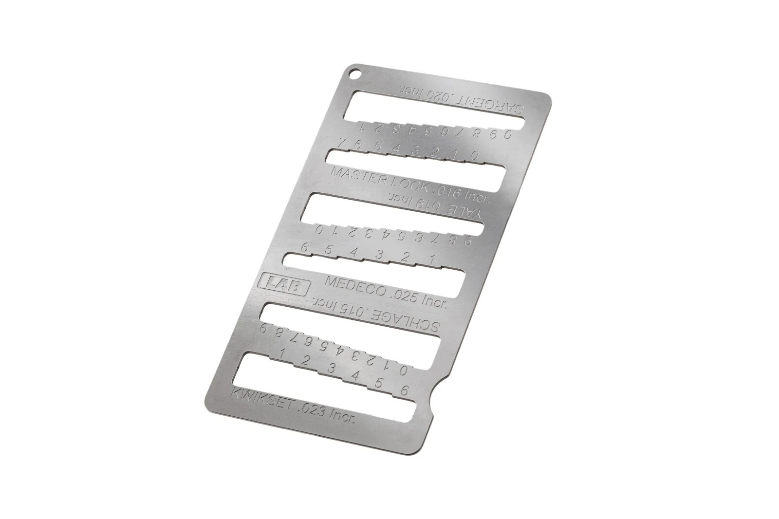 6-in-1 Key Gauge for Kwikset Master Schlage Medeco and Sargent