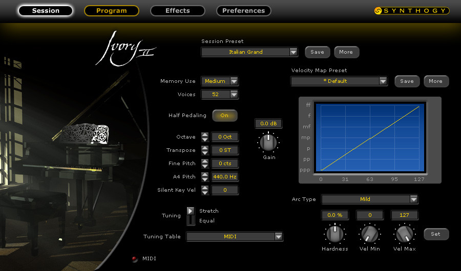 Ivory II - Italian Grand By Synthogy (Boxed)