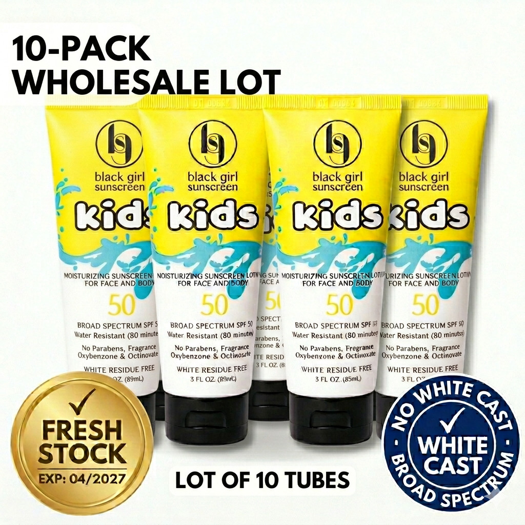 Black Girl Sunscreen Kids SPF 50 Moisturizing No White Cast 3oz Lot of 10