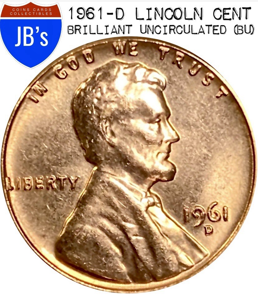 1961-D Lincoln Memorial Cent Penny 1c - Brilliant Uncirculated (BU)