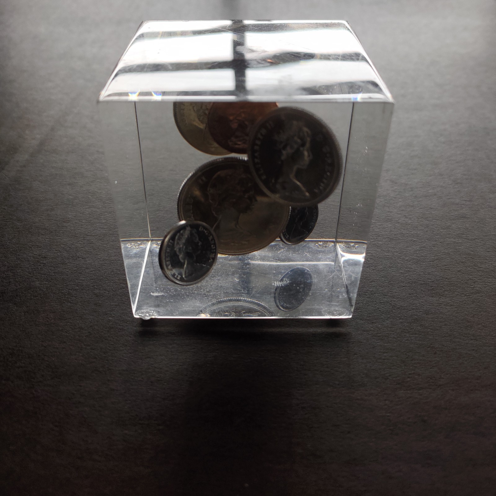 Acrylic Cube Coins Canada 1969