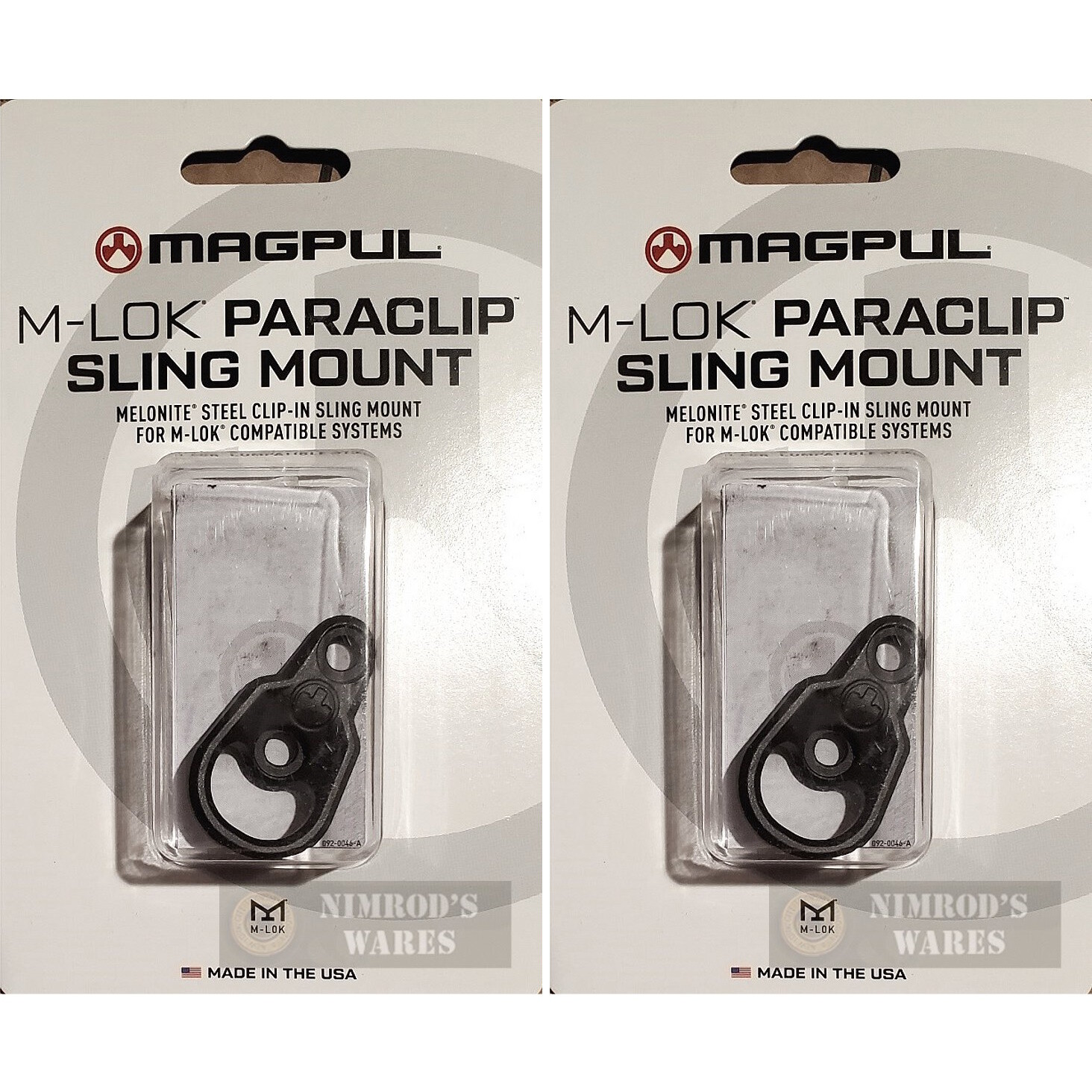 GENUINE MAGPUL M-LOK Paraclip Steel Slingmount 2-PACK FAST SHIP