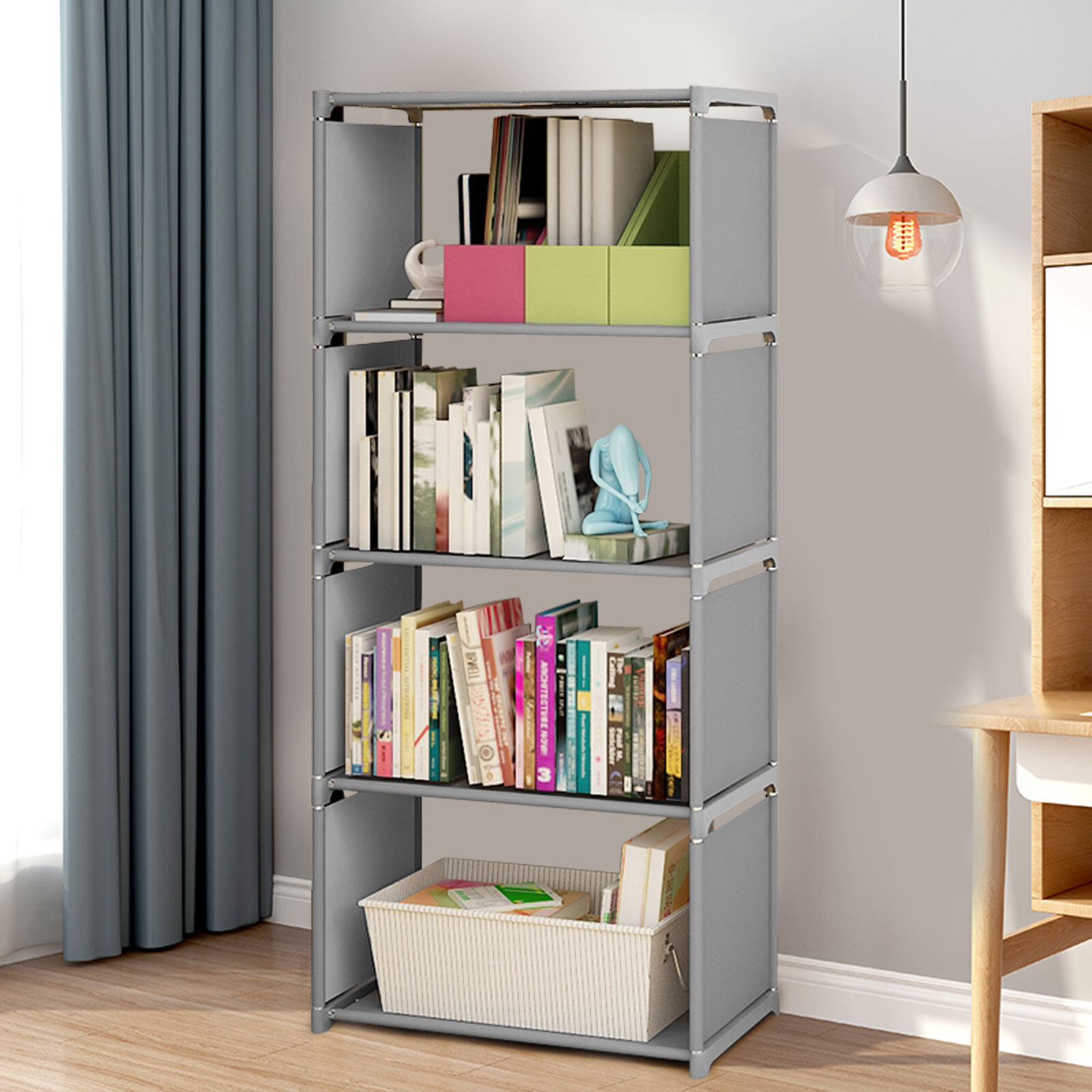 Bookcase Bookshelf Clothes Storage Shelves Shelving Cabinet Display Rack 4 Tier