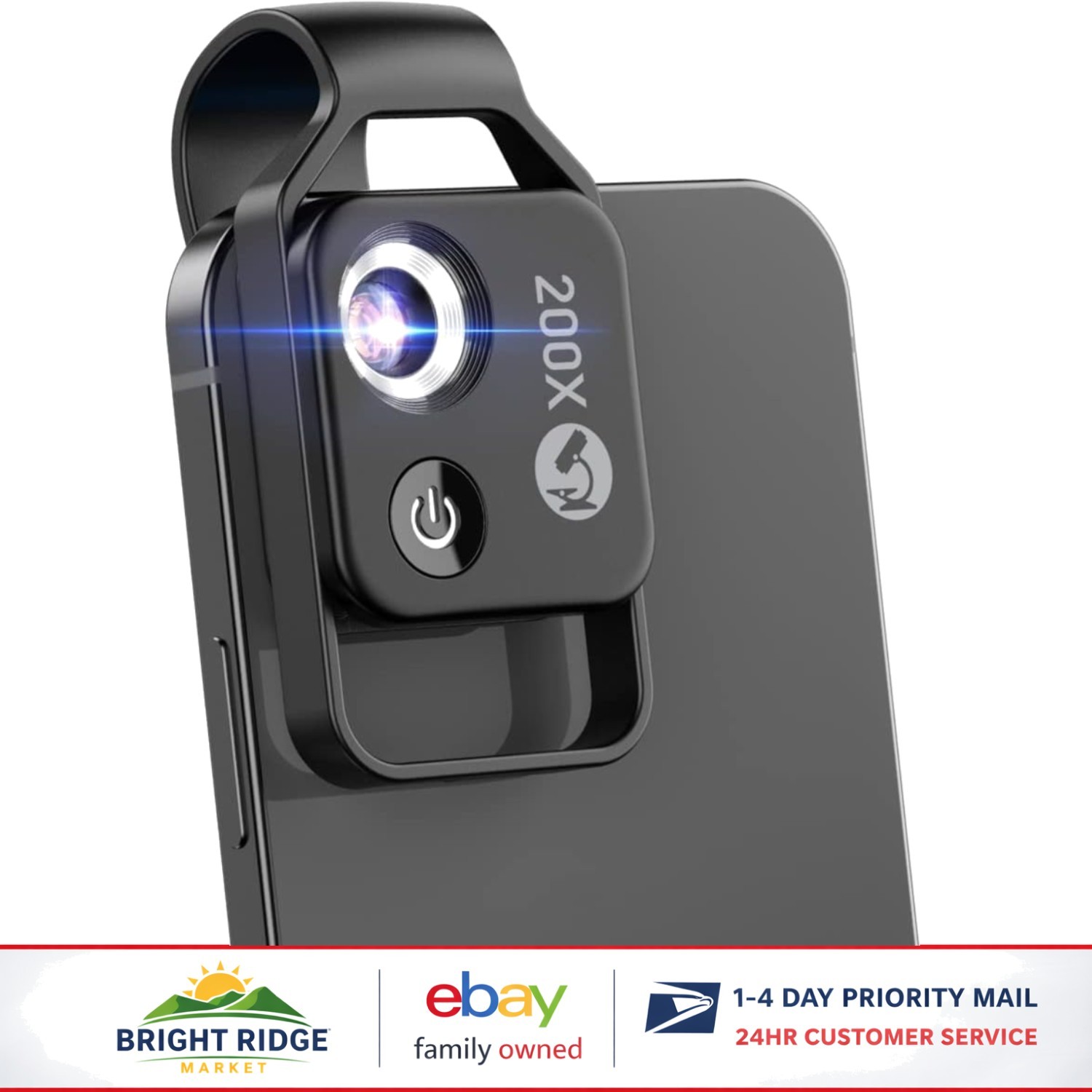 LED Pocket Microscope for Easy Use on Smartphones and Quick Exploration
