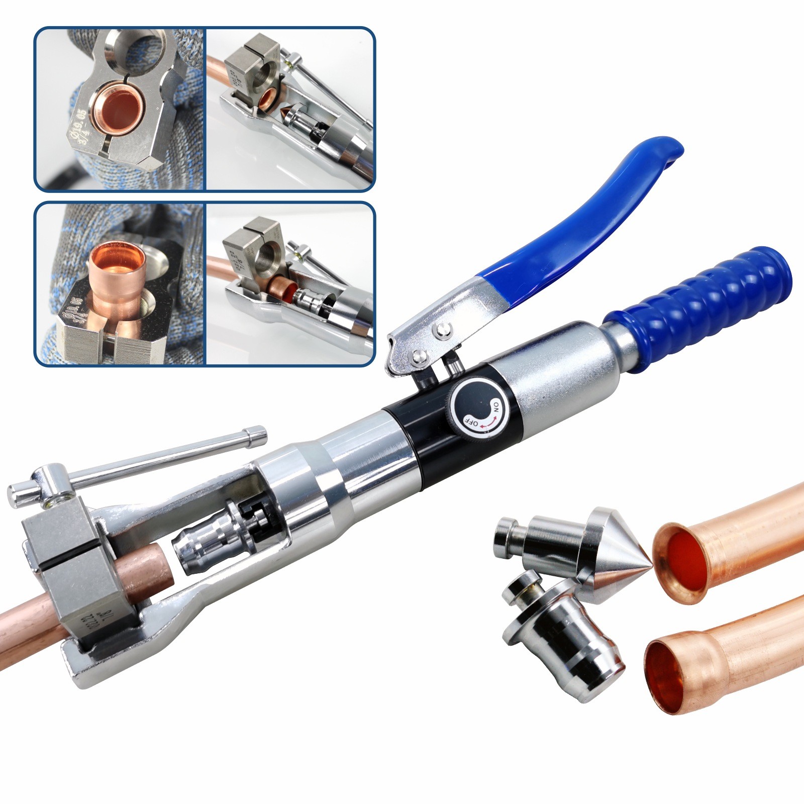 WK-400 2 In1 Hydraulic Flaring and Swaging Tool Kit for Soft Hvac Copper Tube