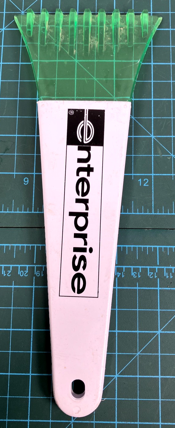 Enterprise Rent A Car Green Plastic Ice Scraper Snow Windshield Tool Auto Logo