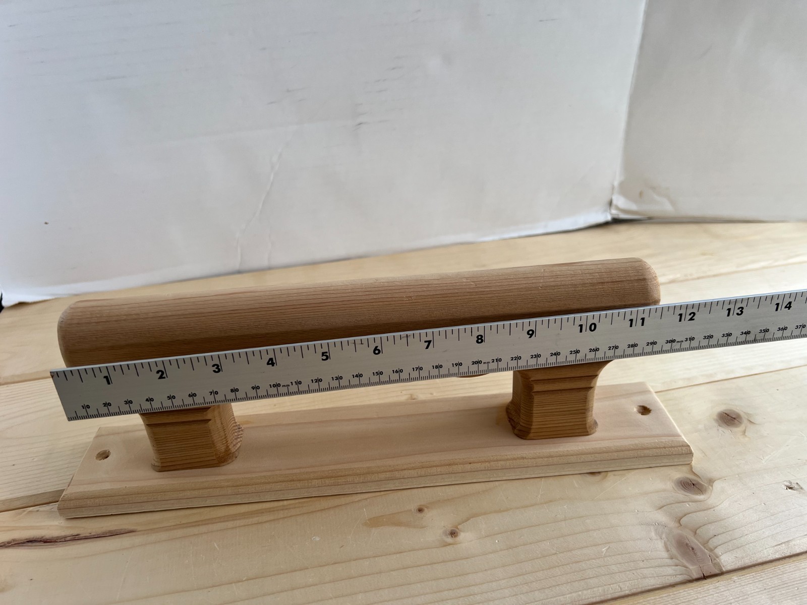 Cedar Wood Sauna Door Handle – XL 13.5" – Handmade – Unfinished – Rustic Look