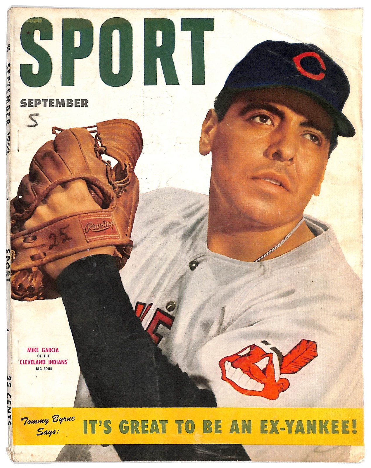Mike Garcia September 1952 Sport Magazine Cleveland No Label
