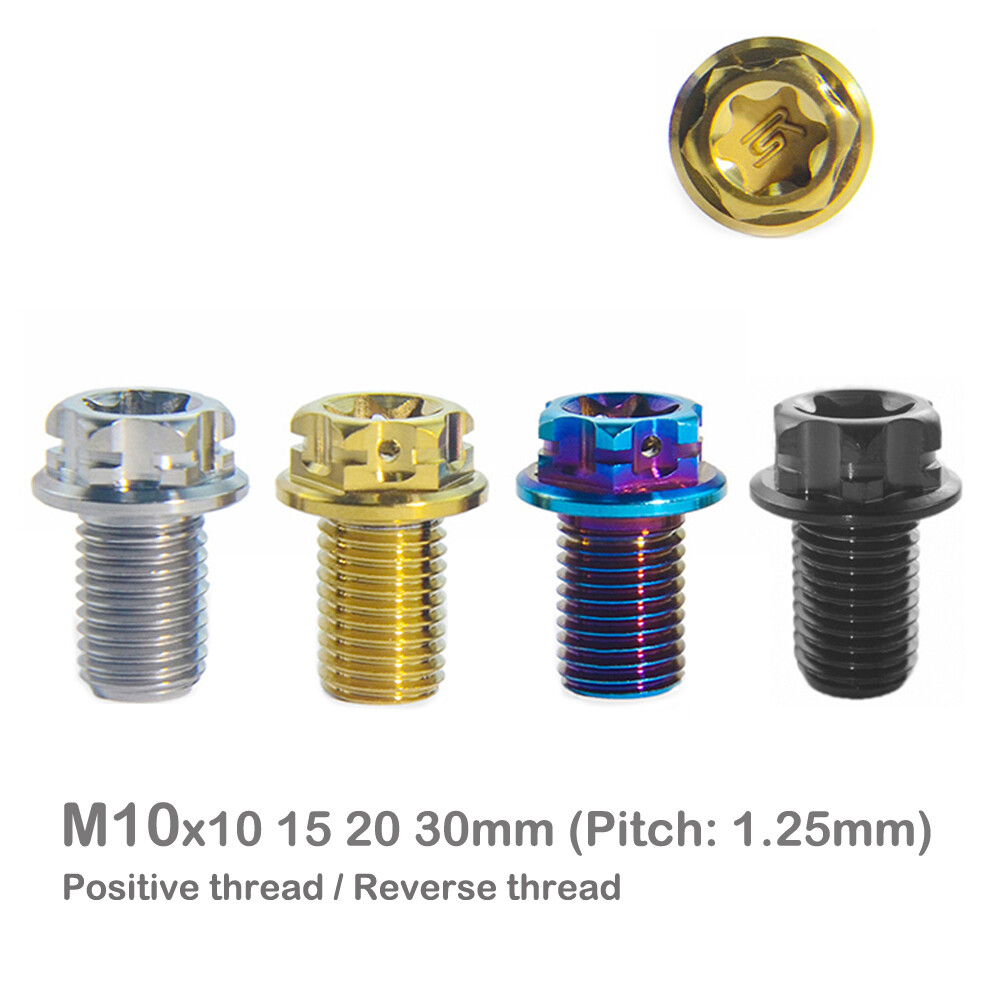 Titanium bolts M10x10- 30mm p1.25 Positive/Reverse thread Rearview mirror screws