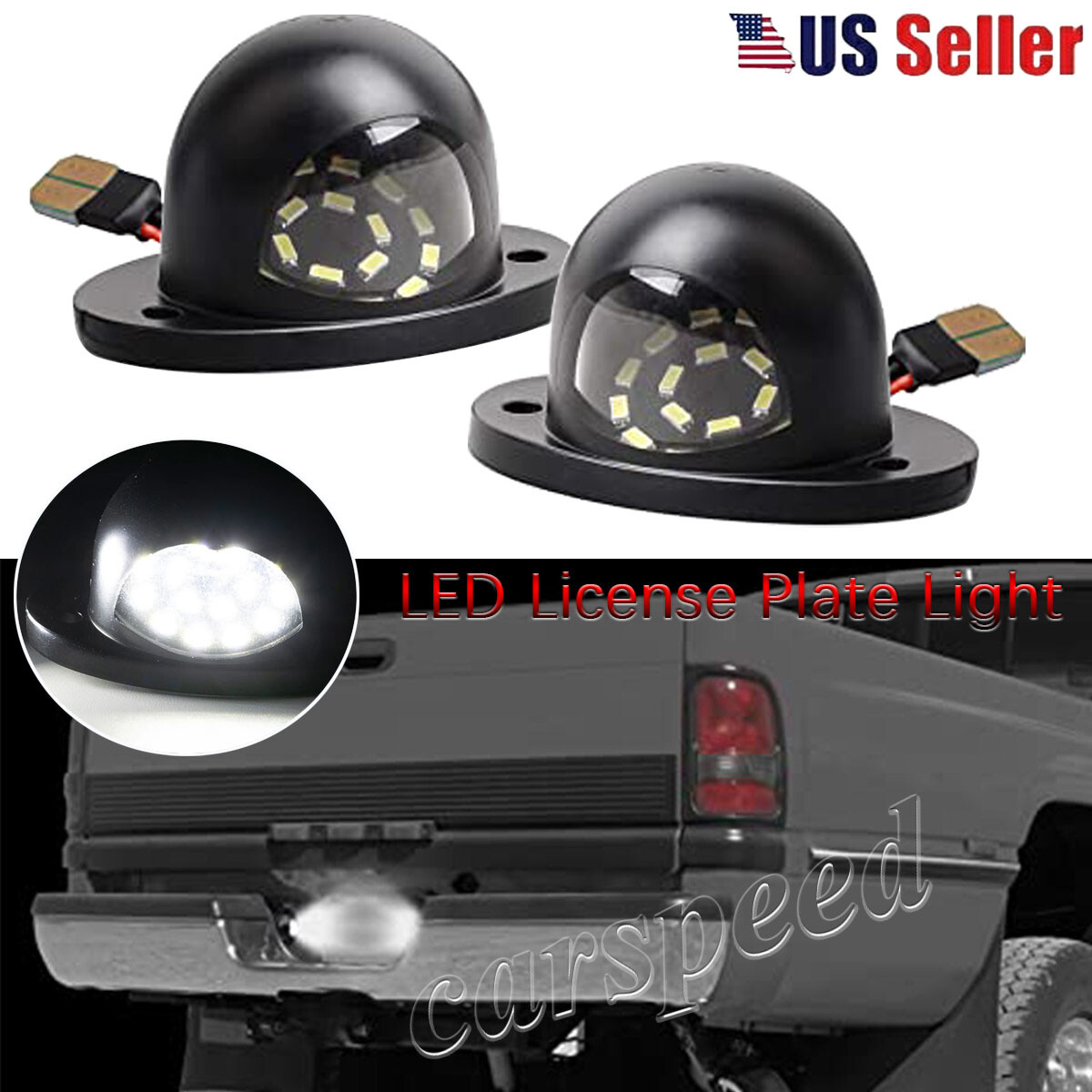 LED License Plate Light White Tag Lamp For 1994-2001 Dodge RAM 1500-3500 Pickup